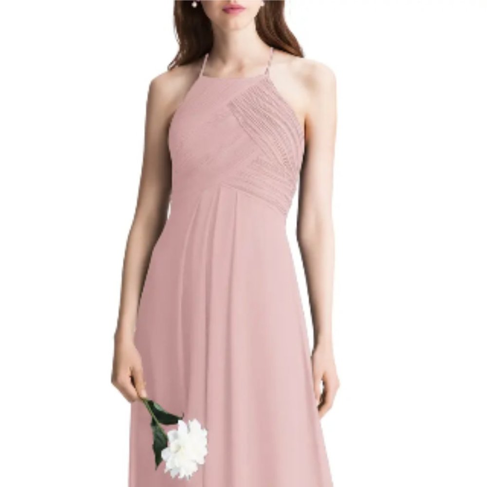 LEVKOFF - Halter Chiffon A-Line Gown - Size 0